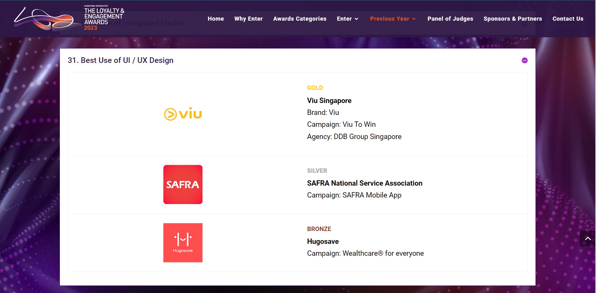 Best Use of UI/UX Design – Won Silver Award 2022 (SAFRA Mobile App)